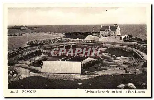 Roscoff Ansichtskarte AK Viviers a homards au fond le Fort Bloscon