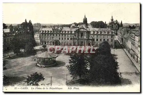 Caen Cartes postales La place de la Republique