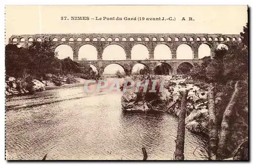 Nimes Cartes postales Le pont du Gard (19 avant JC)