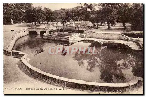 Nimes Cartes postales Jardin de la fontaine