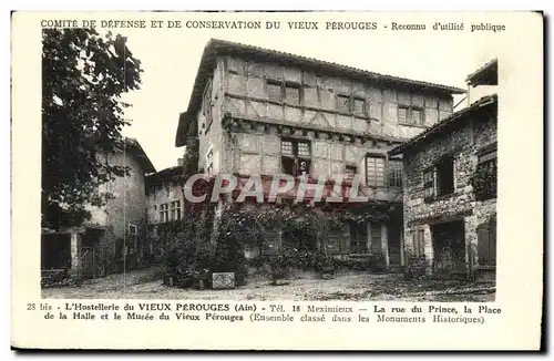 Cartes postales Comite de defense du Vieux Perouges l&#39hostellerie Rue du Prince et musee
