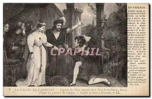 Cartes postales La vallee de l'Andelle Legende des deux amants (pres Pont Saint Pierre Eure) d'apres les g