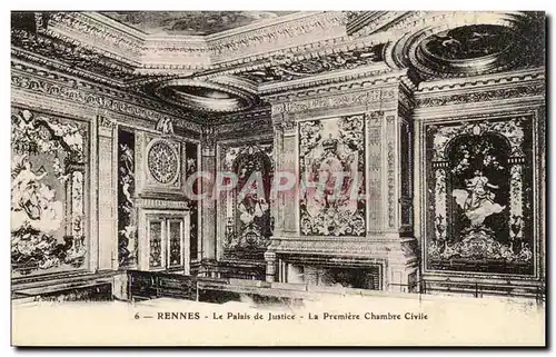 Rennes Cartes postales palais de justice La premiere chambre civile