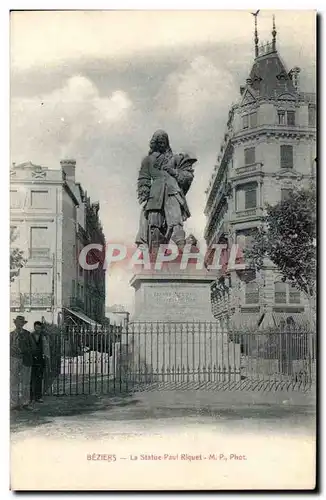 Beziers Cartes postales La statue Paul Riquet