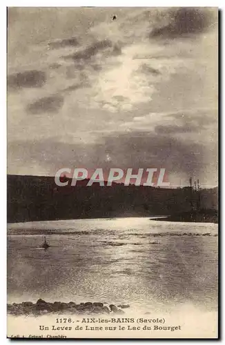 Aix les Bains Ansichtskarte AK Un lever de lune sur le lac du Bourget