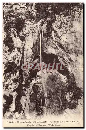 Cascade de Courmes Ansichtskarte AK Gorges du loup
