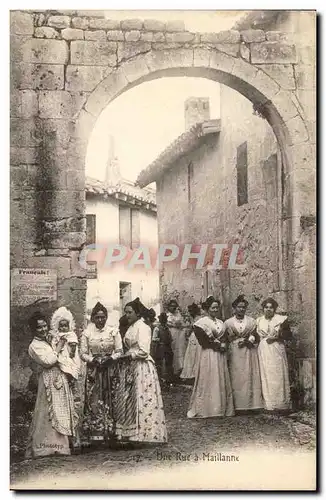 Cartes postales Une rue a Maillanne (femmes)