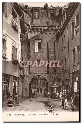 Rennes Cartes postales la porte Mordelasse (enfants)