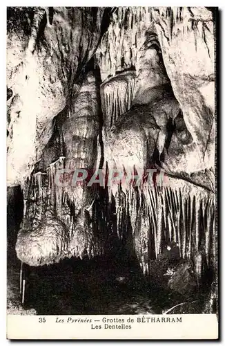 Cartes postales Grottes de Betharram Partie inferieure Les dentelles