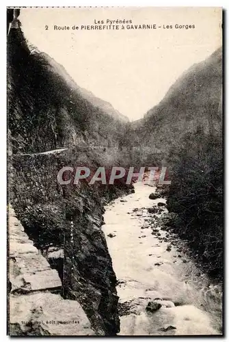 Pyrenees Ansichtskarte AK Route de Pierrefitte a Gavarnie Les gorges