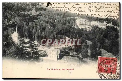 Suisse Switzerland Cartes postales Die Hotel an der Mendel