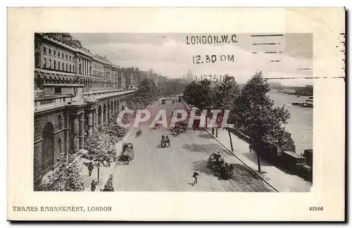 Grande Bretagne Ansichtskarte AK Londres London Thames embankment