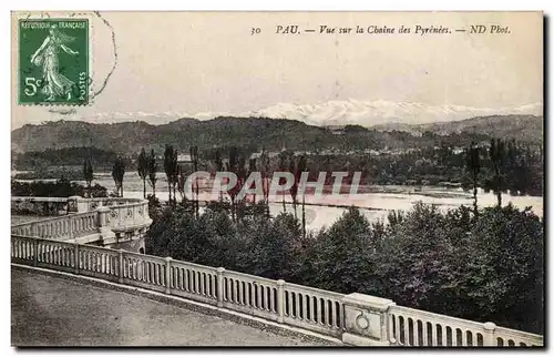 Pau Cartes postales Vue sur la chaine des Pyrenees
