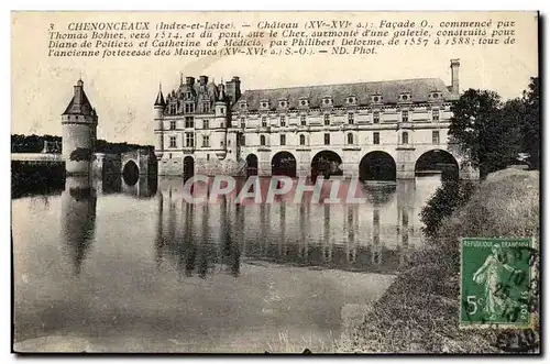 Chenonceaux Cartes postales Chateau Facade commencee par Thomas Bohier