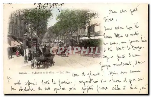 Nice Cartes postales L&#39avenue de la gare