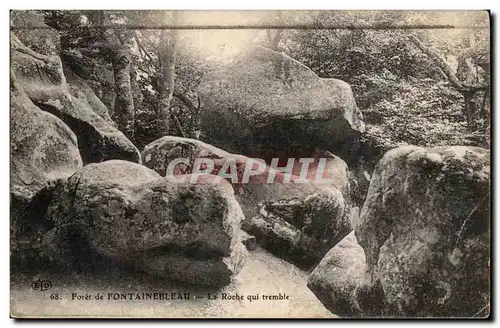 Foret de Fontainebleau Ansichtskarte AK La roche qui tremble