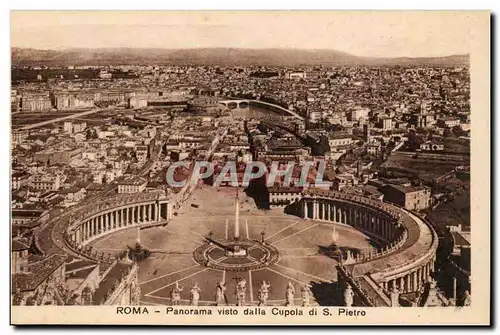 Italie Italia Roma Ansichtskarte AK Panorama visto dalla Cupola di S Pierre