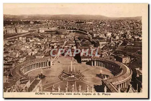 Italie Italia Roma Cartes postales Panorama visto dalla Cupola di S Pierre