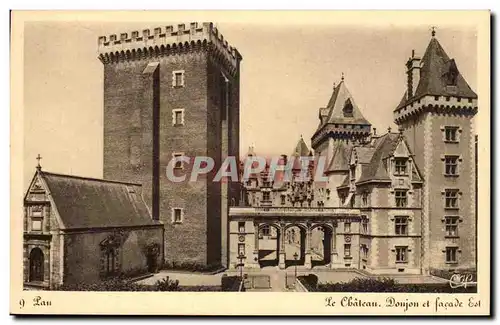 Pau Cartes postales Le chateau Donjon et facade est