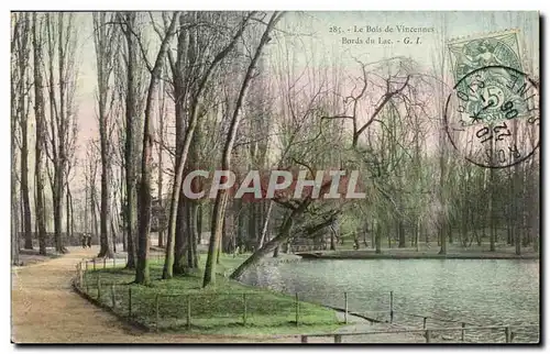 Bois de Vincennes Ansichtskarte AK Bords du lac