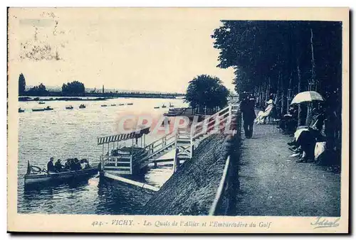 Vichy Cartes postales Les quais de l&#39Allier et l&#39embarcadere du golf