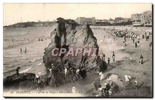 Biarritz Ansichtskarte AK Vue sur la plage a maree basse