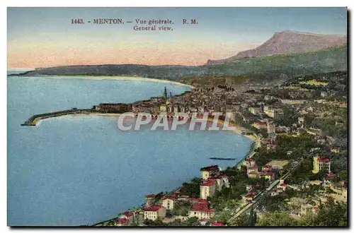 Menton Cartes postales Vue generale