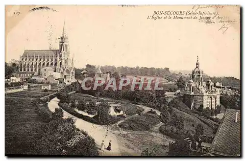 Bon Secours Cartes postales L&#39eglise et le monument de Jeanne d&#39Arc