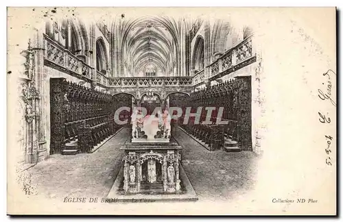 Cartes postales Eglise de Brou Le choeur