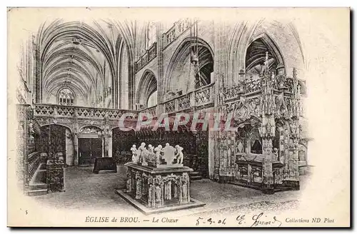 Cartes postales Eglise de Brou Le choeur