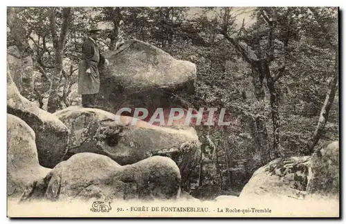 Foret de Fontainebleau Ansichtskarte AK La roche qui tremble