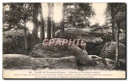 Foret de Fontainebleau Ansichtskarte AK Caverne des brigands (entree)