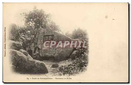 Foret de Fontainebleau Ansichtskarte AK Rousseau et Millet