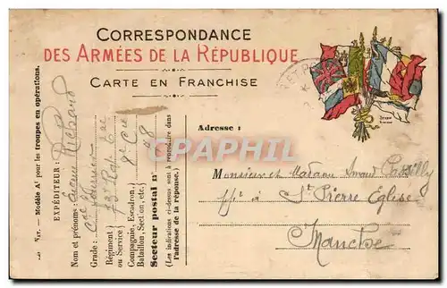 CArte Correspondance des armees Passilly Pierre Eglise par Cherbourg