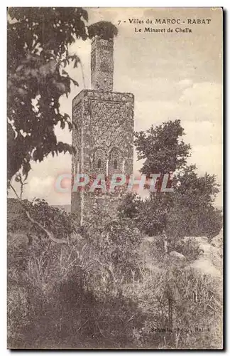 Maroc Cartes postales Ville du Maroc Rabat Le minaret de Chelle