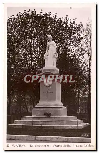 Amiens Ansichtskarte AK La Conscience Statue dediee a Rene Goblet