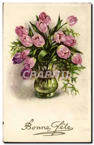 Cartes postales Fantaisie Fleurs Bonne fete