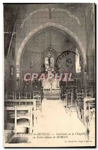 Paray le Monial Cartes postales Interieur de la chapelle de Norte DAme de Romay