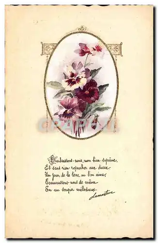 Cartes postales Fantaisie Fleur EMbrassons nous Fleurs