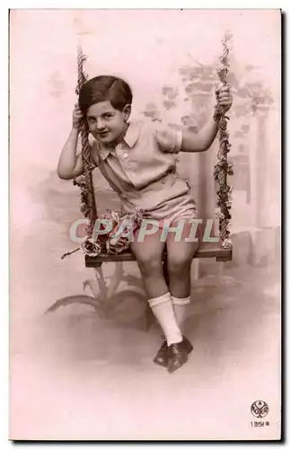 Cartes postales Fantaisie Enfant et balancoire