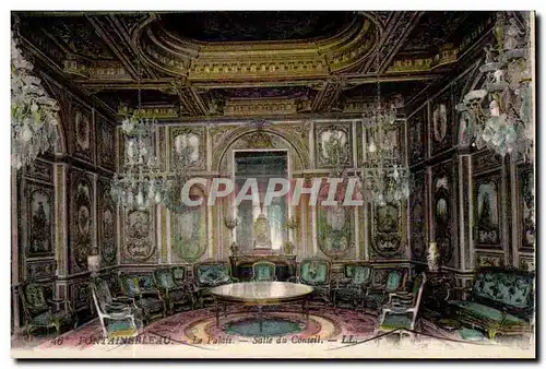 Fontainebleau Cartes postales Le palais Salle du conseil