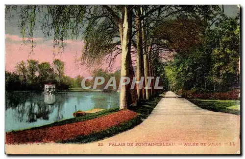 Fontainebleau Ansichtskarte AK Le palais Allee de Sully