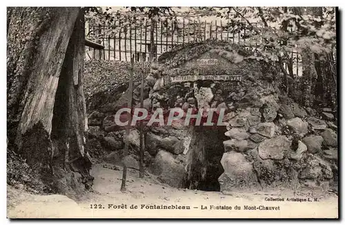 Fontainebleau Cartes postales La foret la fontaine du Mont Chauvet