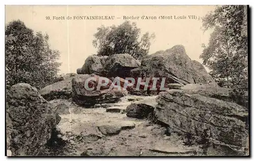 Fontainebleau Ansichtskarte AK La foret Rocher d&#39Avon (Mont Louis VII)