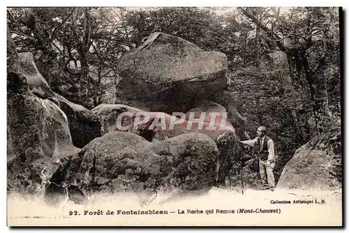 Fontainebleau Ansichtskarte AK La foret La Roche qui remue (Mont Cauvet)