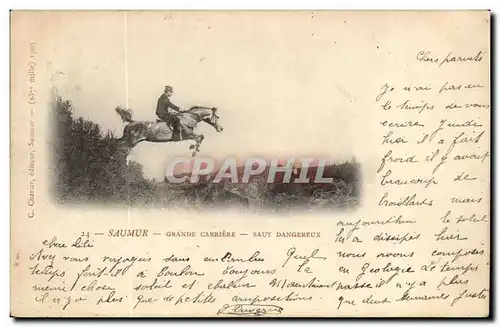 Saumur Cartes postales Grande carriere Saut dangereux