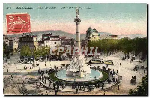 Marseille Ansichtskarte AK place Castellane Fontaine CAntini