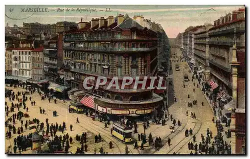 Marseille Ansichtskarte AK Rue de la Republique (samaritaine)