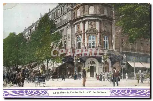 Paris Ansichtskarte AK Le theatre du Vaudeville et le boulevard des Italiens