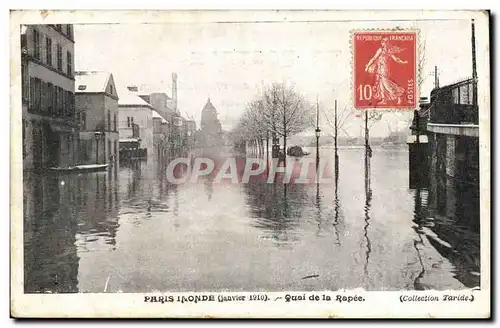 Paris inonde Cartes postales Quai de la Rapee Janvier 1910